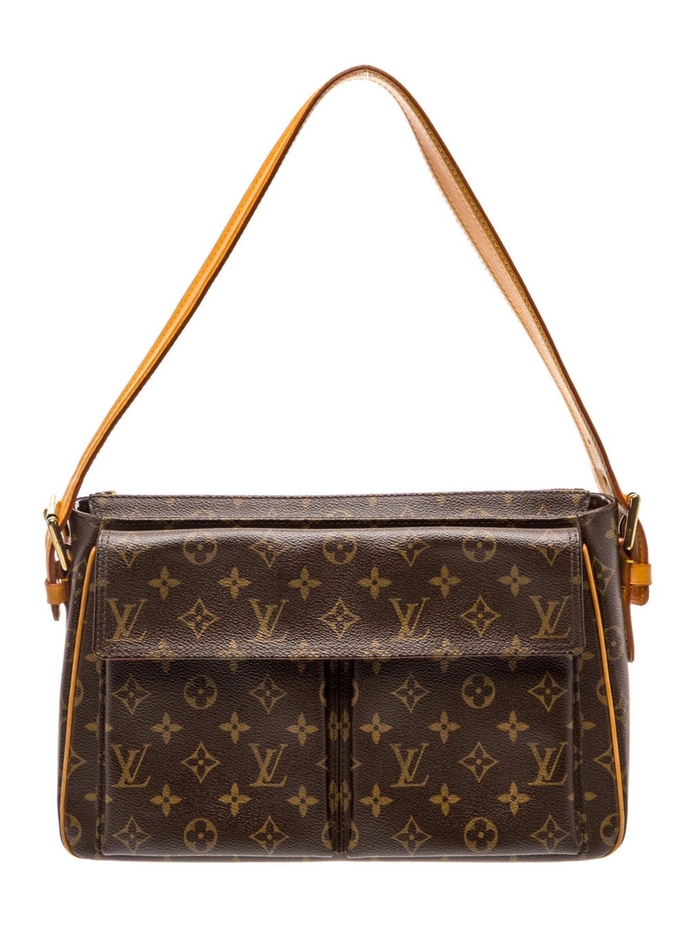 Louis Vuitton Monogram Canvas Shoulder Bag with Vachetta Trim